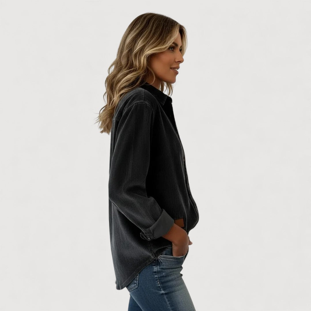 Jade camiseta de pana con botones