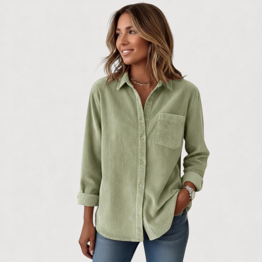 Jade camiseta de pana con botones
