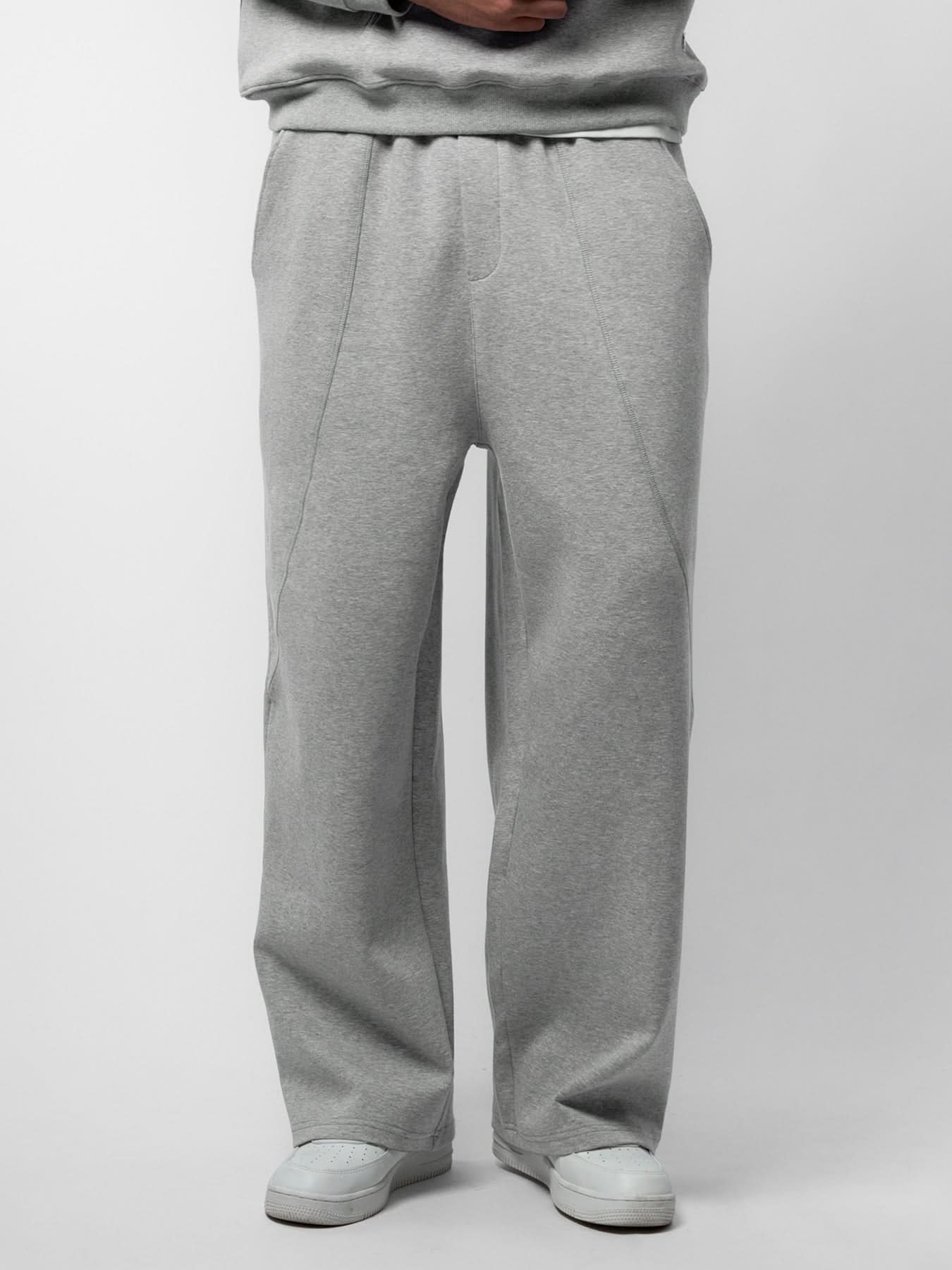 Esteban pantalones de pierna ancha con cordón de ajuste de otoño y con diseño curvo