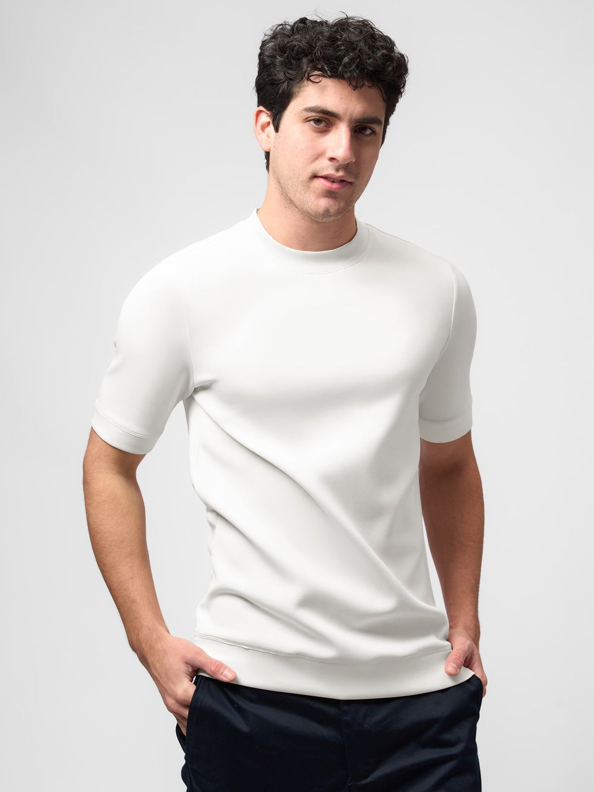 Leonardo Camiseta de manga corta de mezcla modal: corte entallado