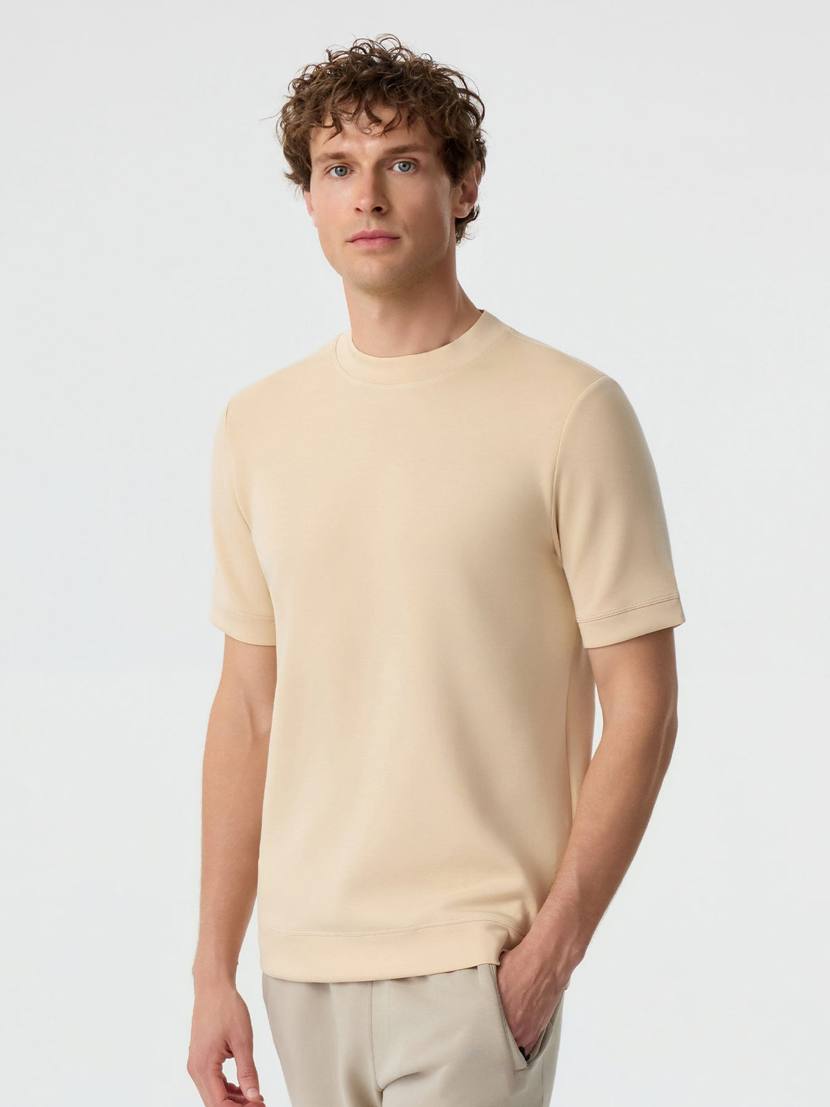 Leonardo Camiseta de manga corta de mezcla modal: corte entallado