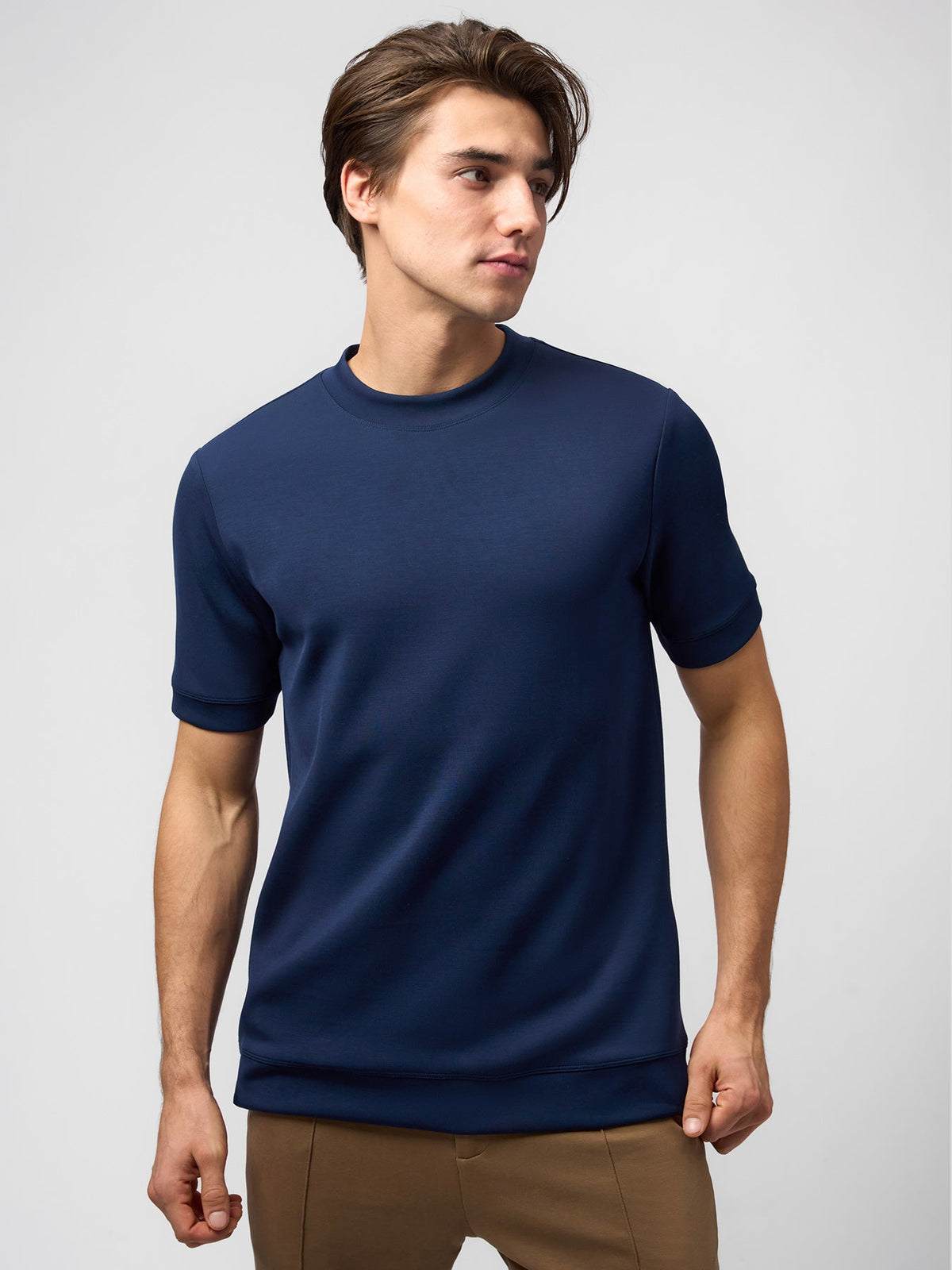 Leonardo Camiseta de manga corta de mezcla modal: corte entallado