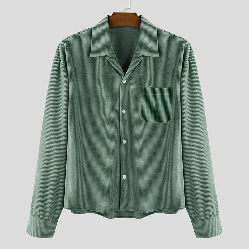Camisa larga de pana