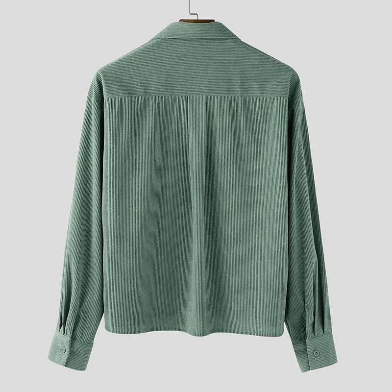 Camisa larga de pana