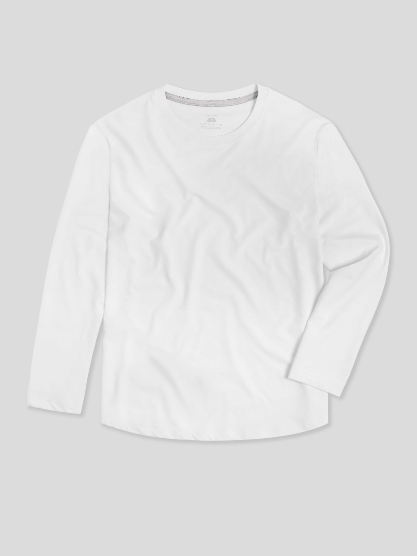 Camilo camiseta de manga larga con bajo curvo corte clásico