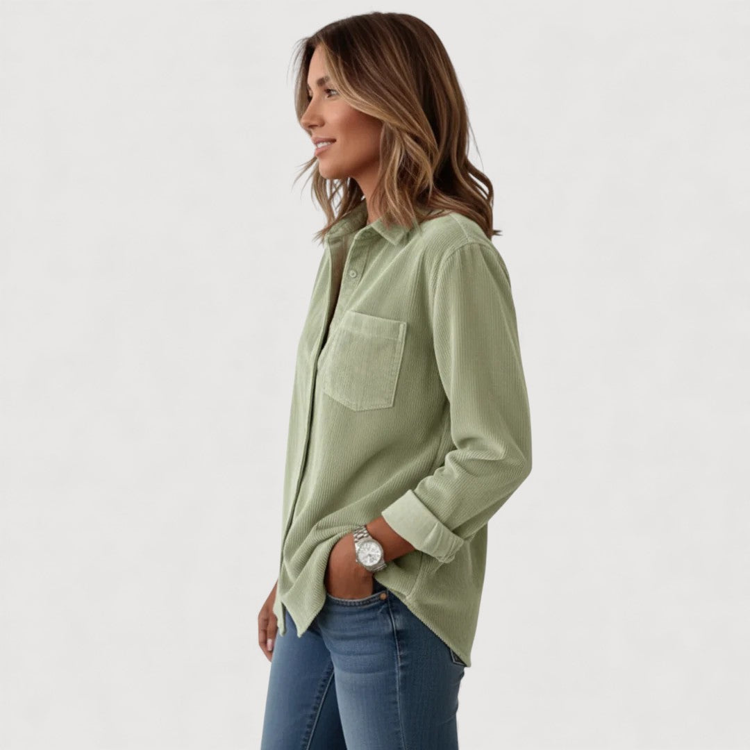 Jade camiseta de pana con botones