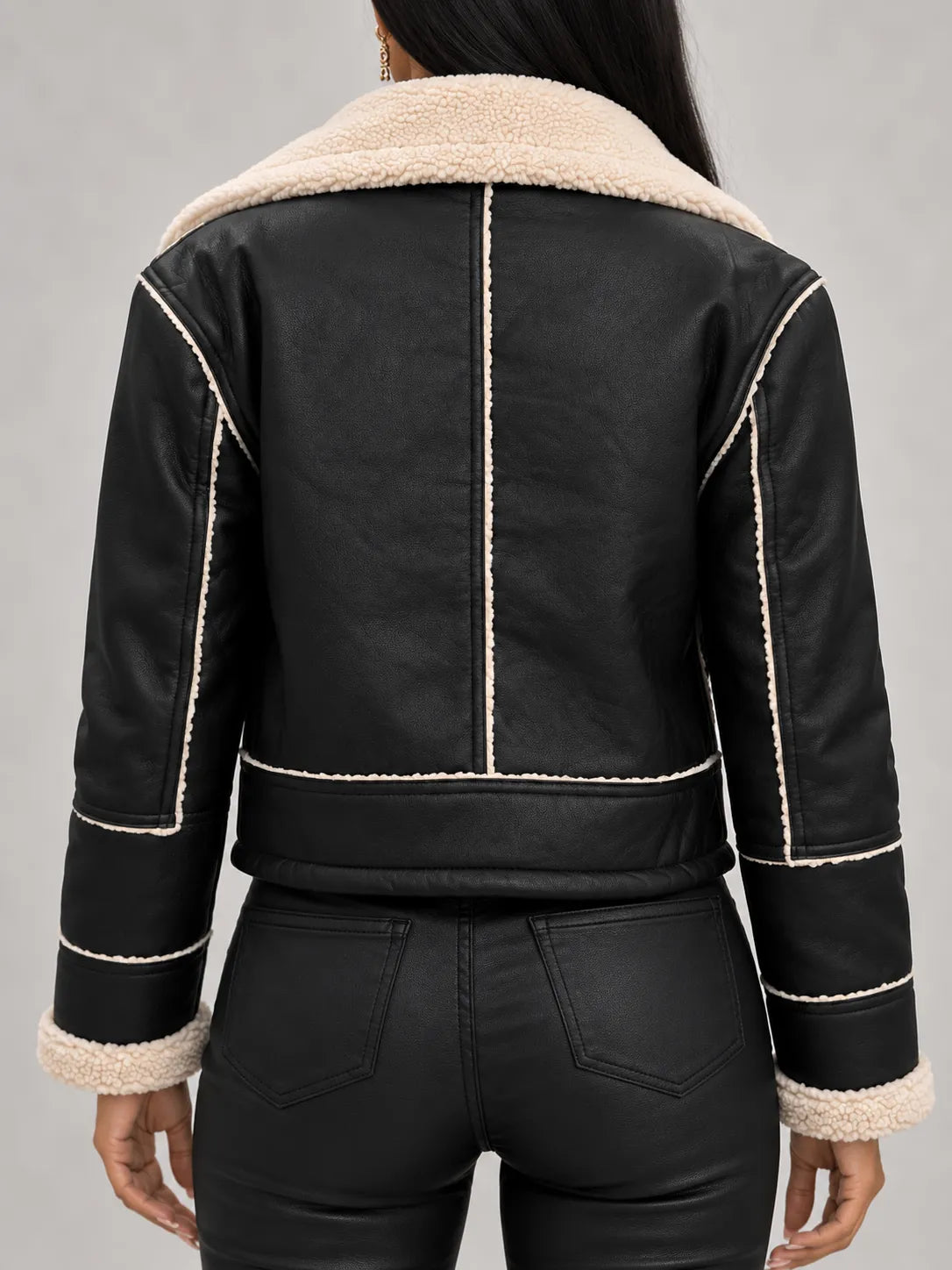 Gloria Chaqueta de piel imitación de piel de oveja