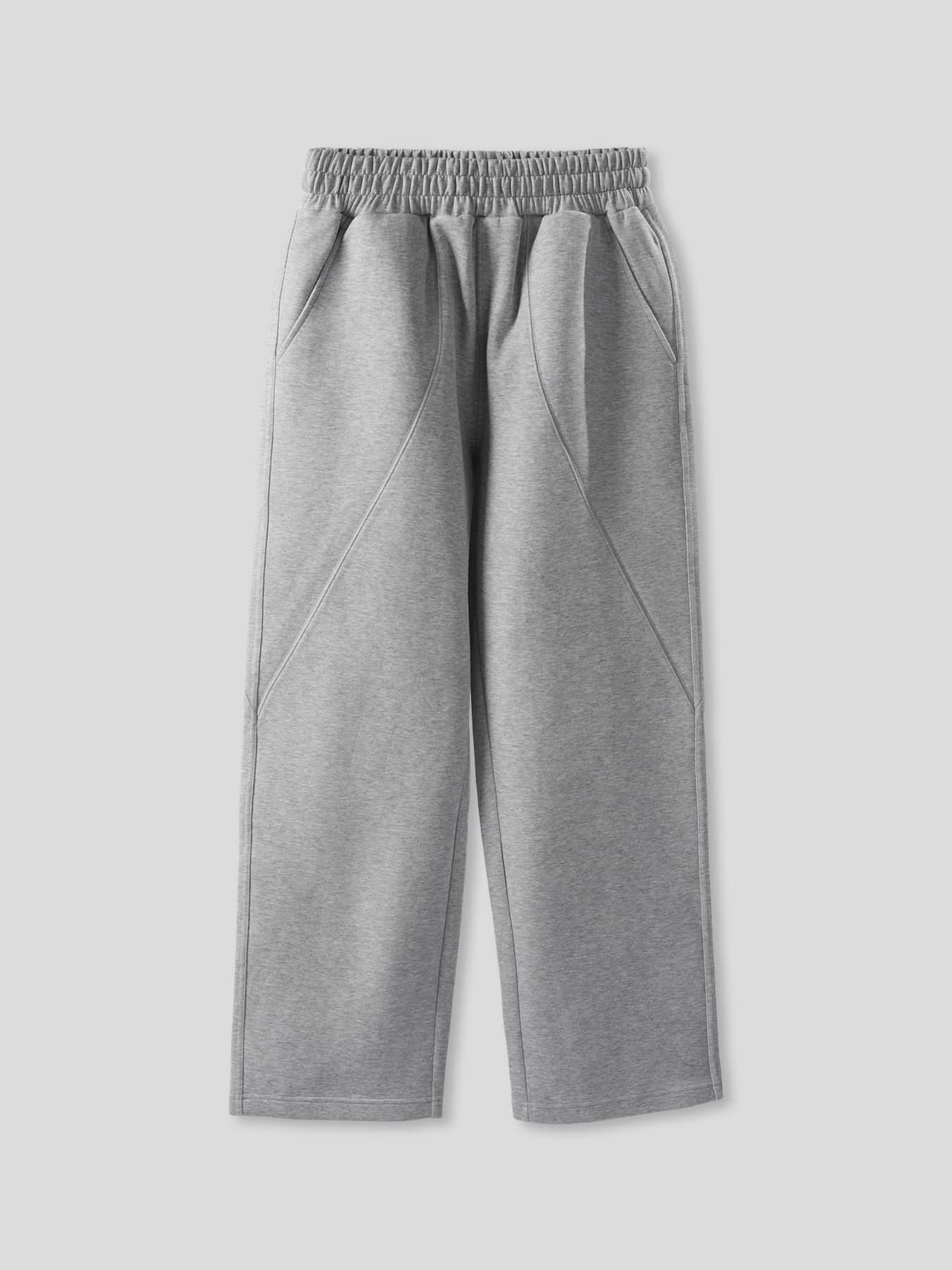Esteban pantalones de pierna ancha con cordón de ajuste de otoño y con diseño curvo