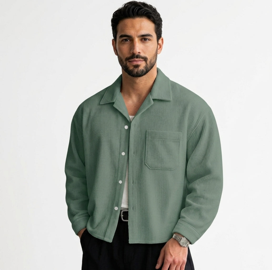 Camisa larga de pana