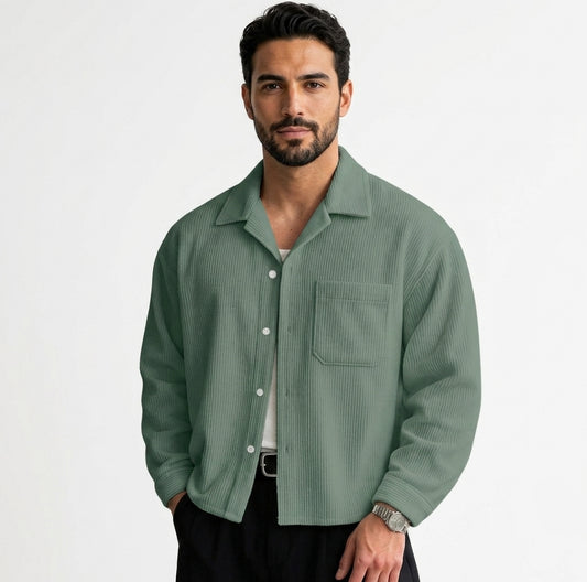 Camisa larga de pana