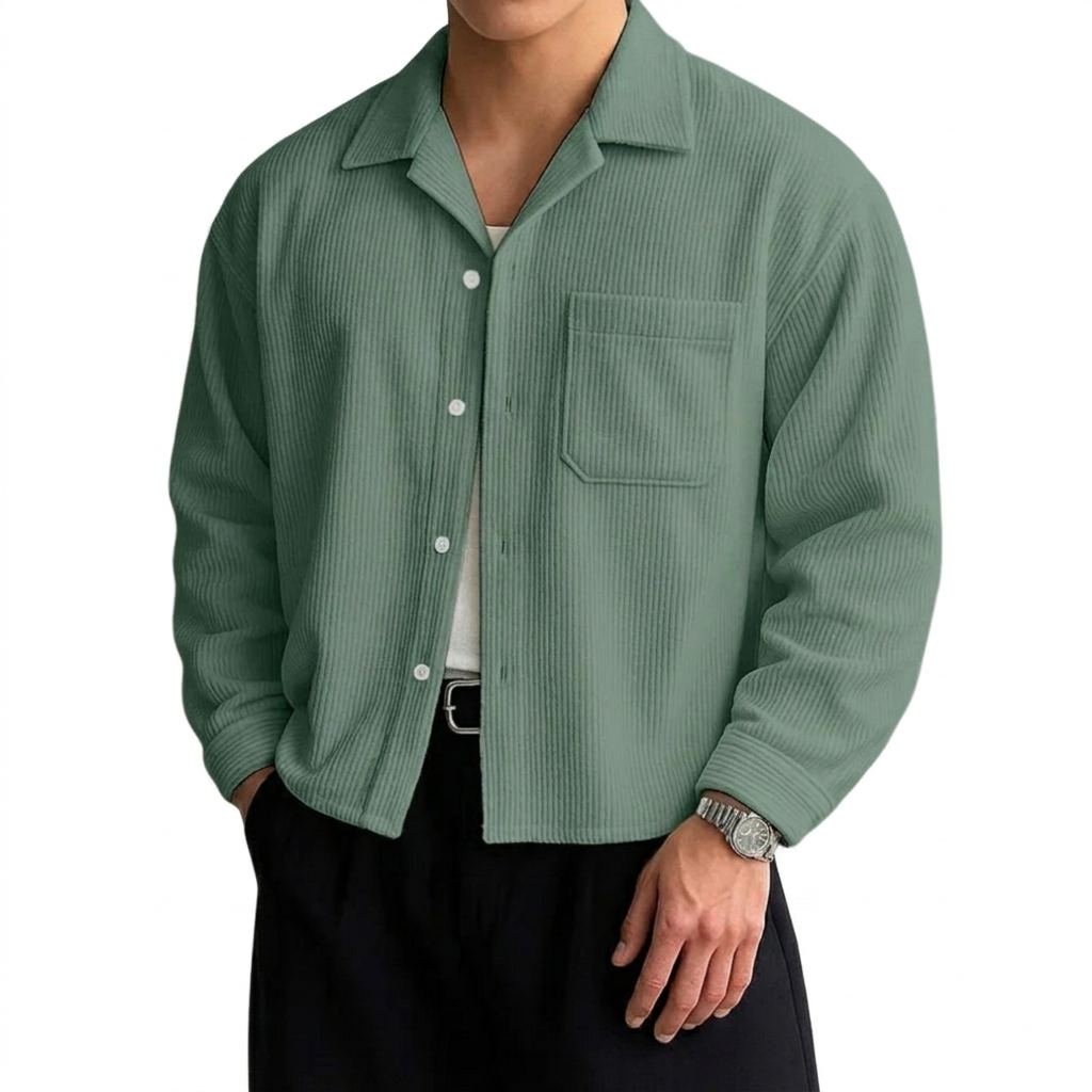 Camisa larga de pana