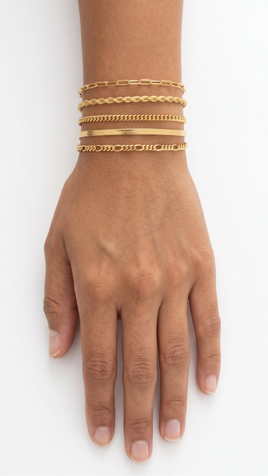 Luna Conjunto de pulseras, Dorado