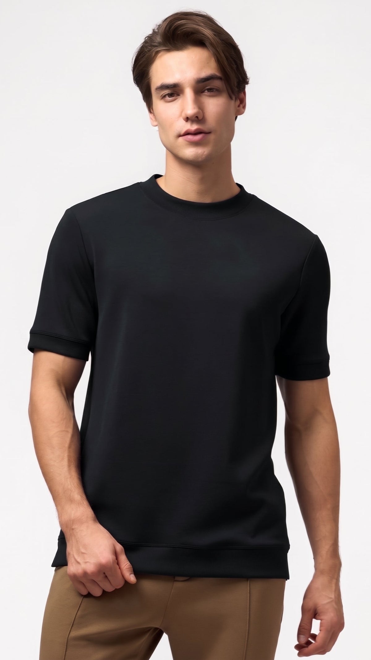 Leonardo Camiseta de manga corta de mezcla modal: corte entallado