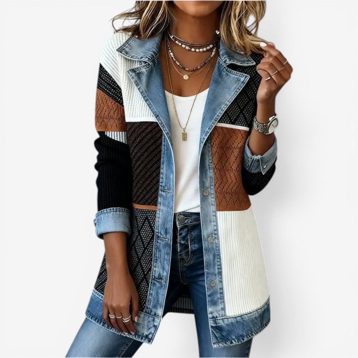 Noelia Chaqueta elegante con capas
