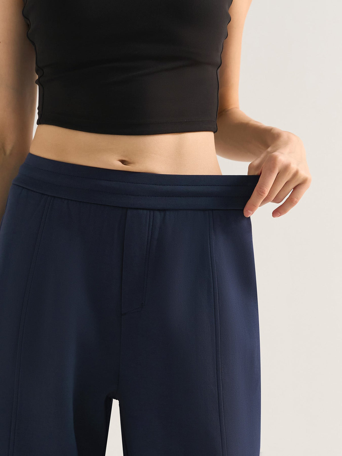 Julieta Pantalones de mezcla de algodón y corte ancho