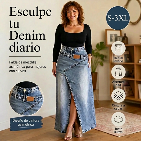 Monica Falda vaquera asimétrica