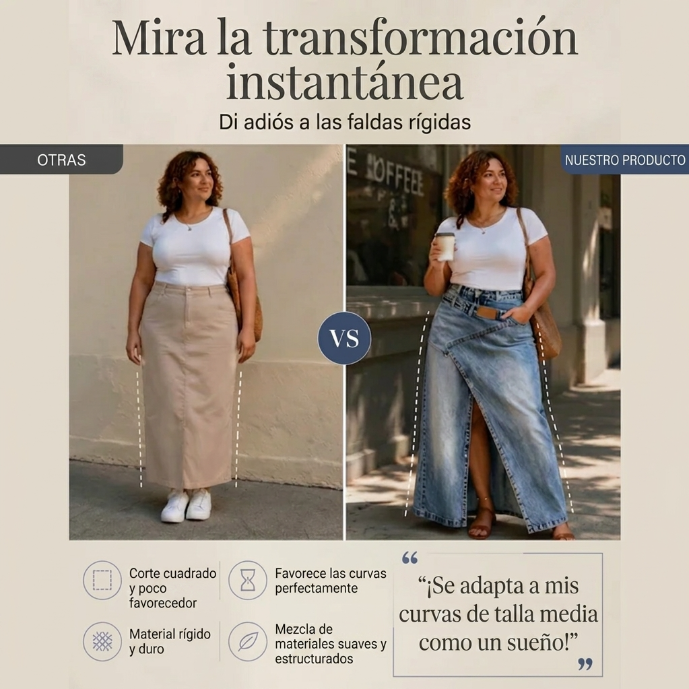 Monica Falda vaquera asimétrica
