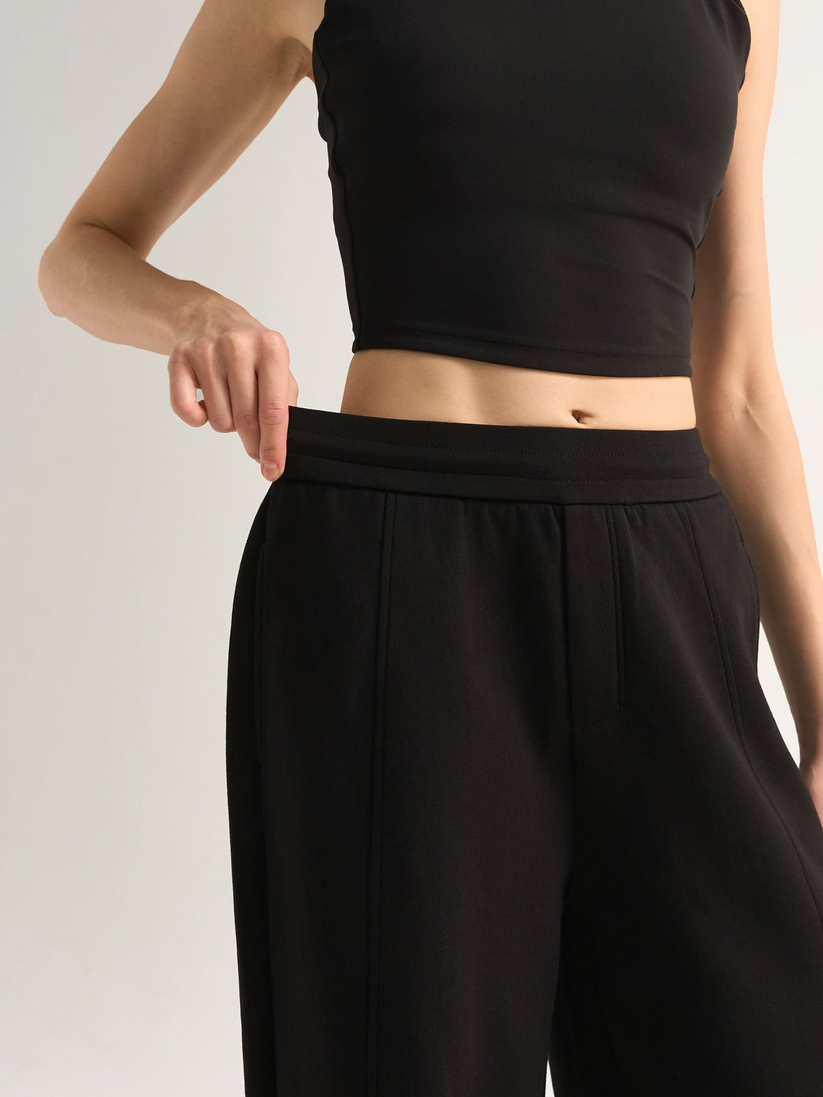 Julieta Pantalones de mezcla de algodón y corte ancho