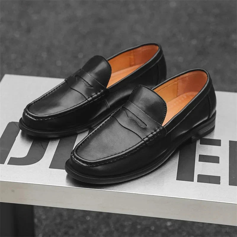 Mocasines informales sin cordones de piel sintética