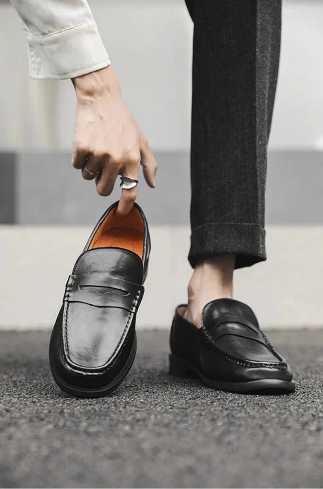 Mocasines informales sin cordones de piel sintética