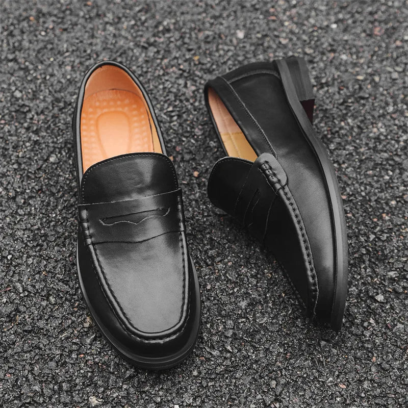 Mocasines informales sin cordones de piel sintética