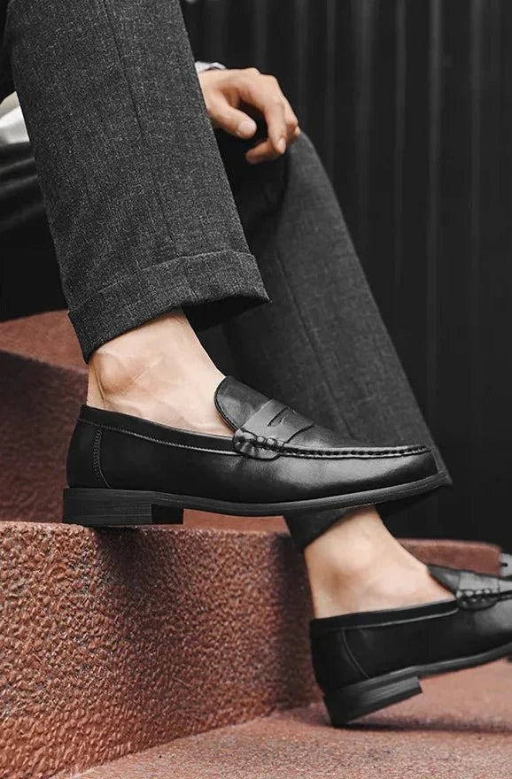 Mocasines informales sin cordones de piel sintética